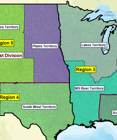 Hierarchical territory map