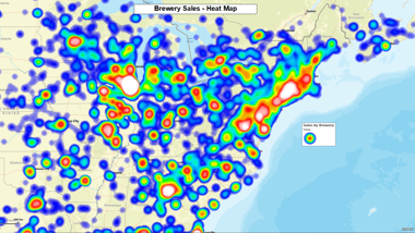 Emphasize customers density with heat maps