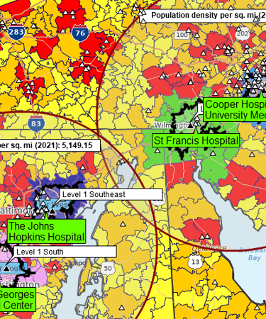 Population density by ZIP code