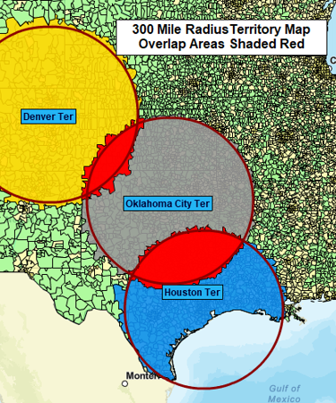 Identify territory overlap