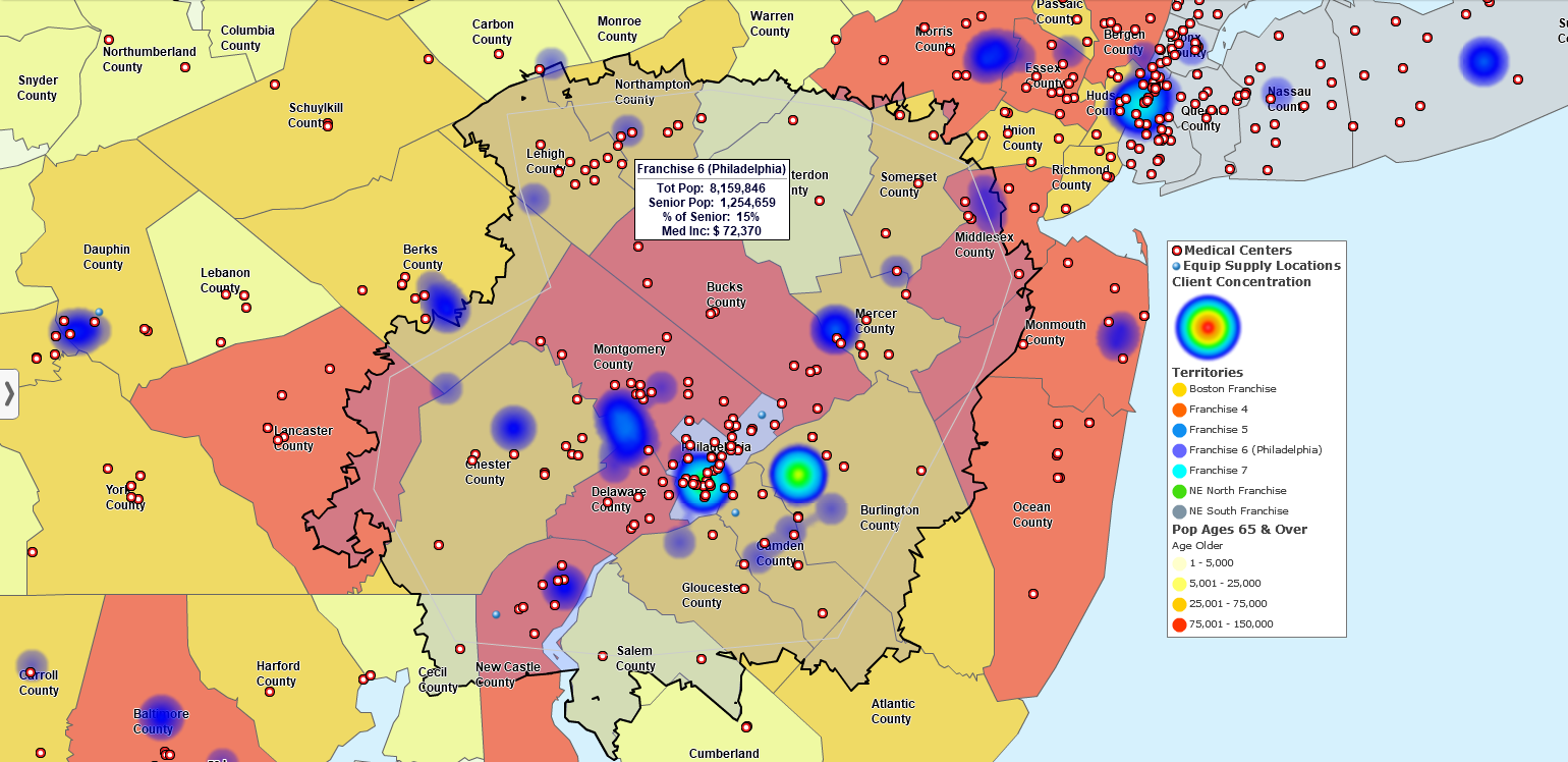 Senior clients business map