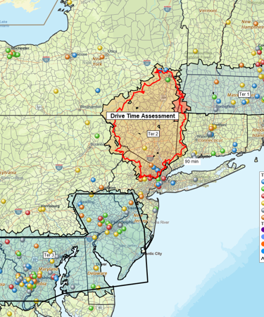 Map of potential leads